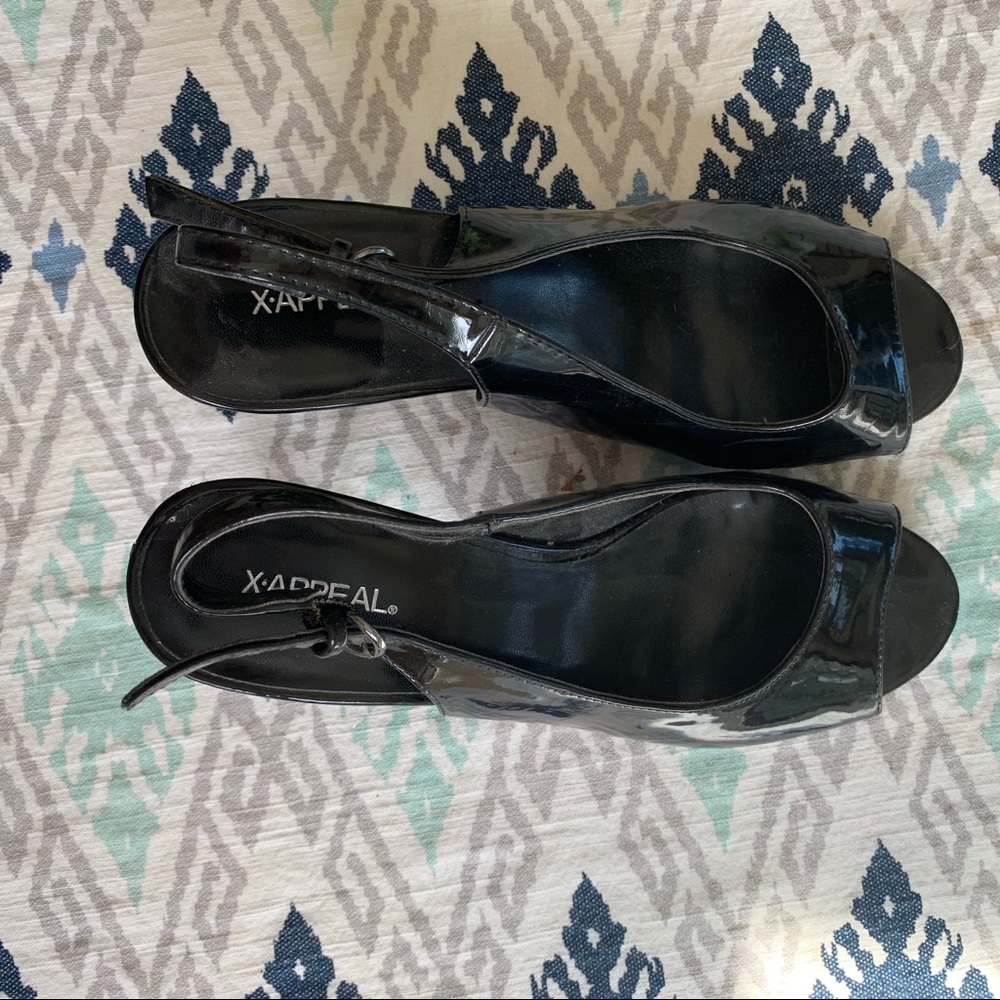 Black Open Toe Heels